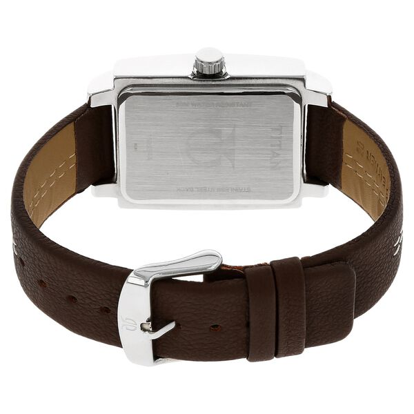 Titan Analog White Dial Quartz Leather Strap watch for Men - image number 3