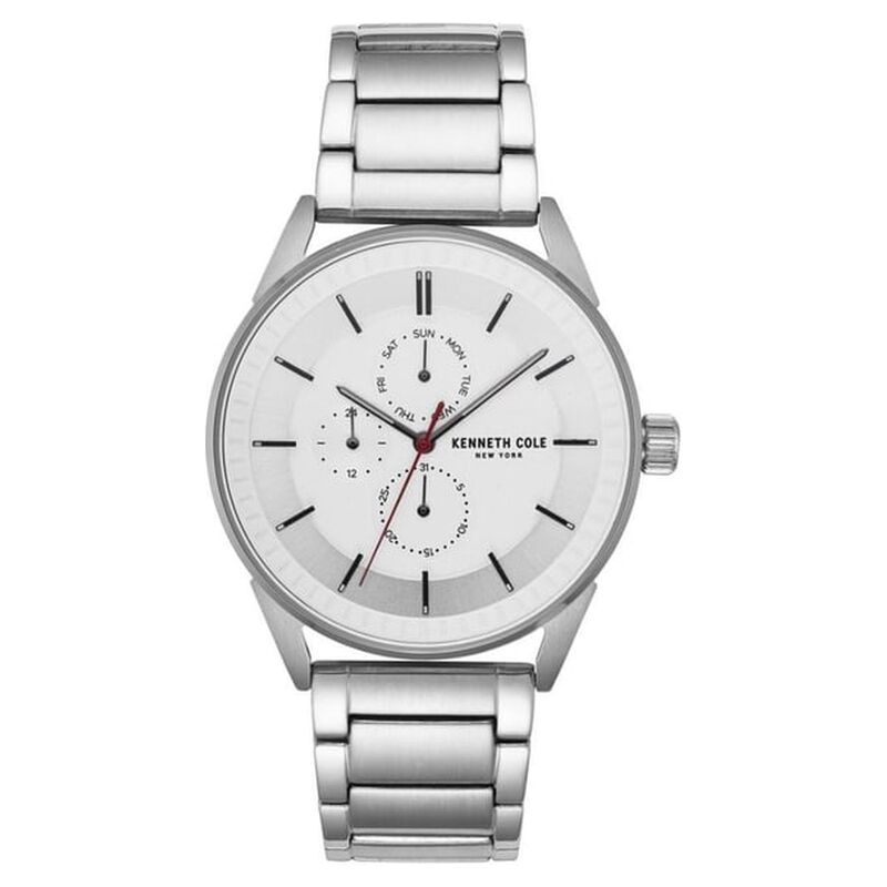 Kenneth Cole Quartz Multifunction Silver Dial Stainless Steel Strap Watch for Men