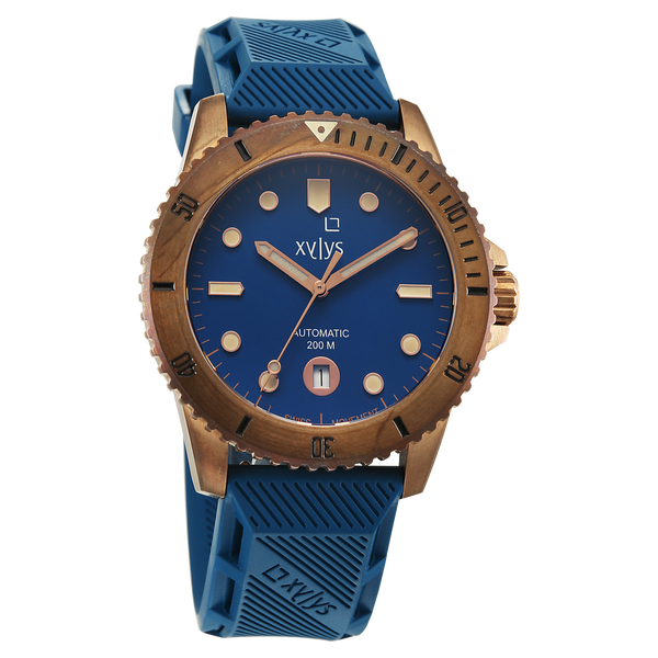 Xylys Mariana Swiss Analog with Date Blue Dial Geniune Leather Strap Watch For Men - image number 1
