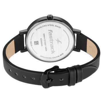 Fastrack Style Up Black Dial Leather Strap Watch for Girls