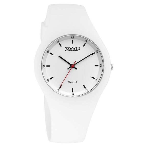 Buy Online Zoop Analog Watch with White Dial White Strap for