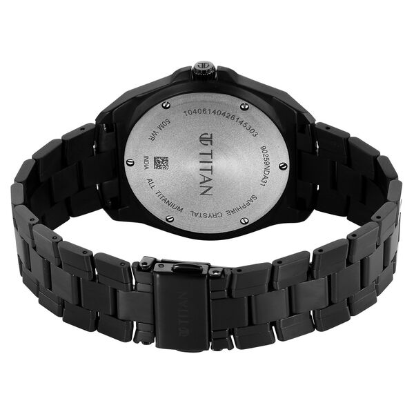 Titan Classique Titanium Sapphire  Multifunction Grey Dial Grey Titanium Strap Watch For Men - image number 5