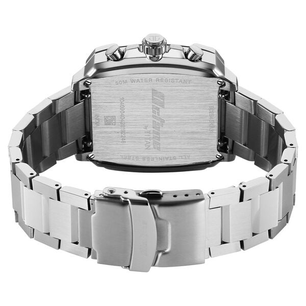 Octane Velocity Sporty Black Dial Tonneau Stainless Steel Watch For Men - image number 6