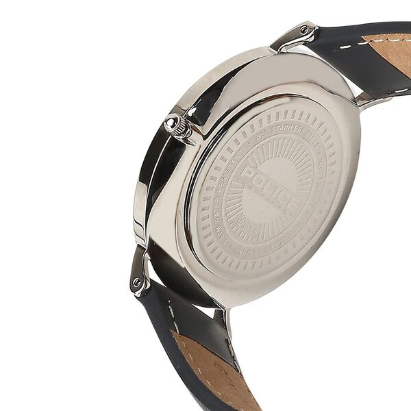 Police Quartz Analog Blue Dial Leather Strap Watch for Men - image number 2