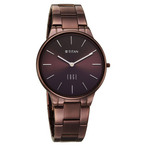 Edge Velora Quartz Analog Brown Dial Brown Stainless Steel Strap Watch For Women - image number 1