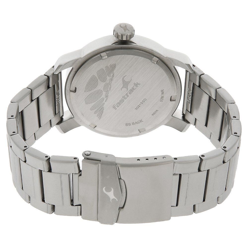 Buy Online Fastrack Quartz Analog Black Dial Metal Strap Watch for Guys nj3021sm03c Titan