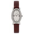 Xylys Swiss Analog Black Leather Strap and Black Dial Watch For Women