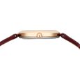 Titan Nebula Lotus 18 KT Gold Quartz Analog Mother Of Pearl Dial Burgundy Leather Strap Watch For Women - image number 5