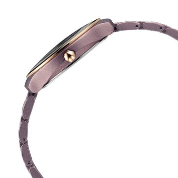 Fastrack Vyb Slayer Quartz Analog Maroon Dial Metal Strap Watch for Girls