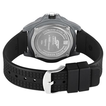 SF Sporty Black Dial Polyurethane Strap Watch for Men