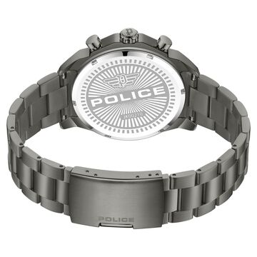Police Quartz Multifunction Black dial Metal Strap Watch for Men