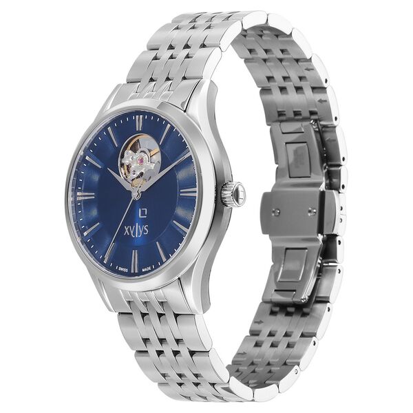 Xylys Belvedere Automatic Blue Dial Silver Coloured Stainless Steel Strap Watch For Men - image number 2