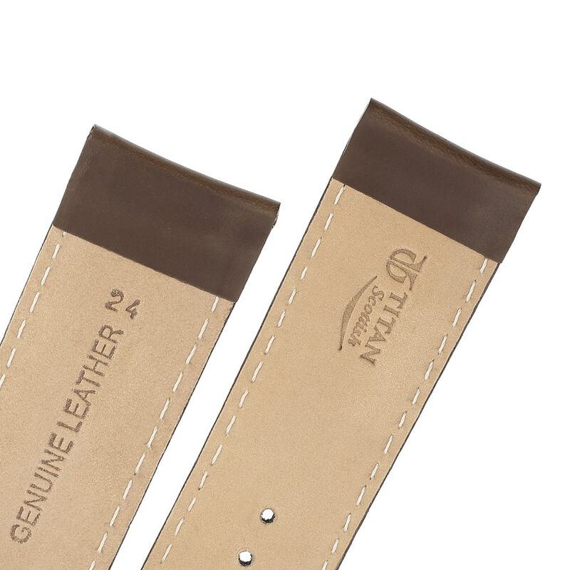 24 mm Brown Genuine Leather Straps for Men - image number 4