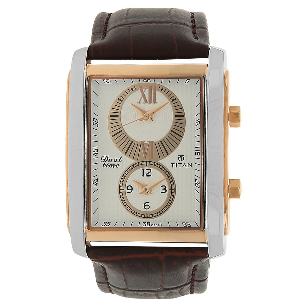 Buy Online Titan Orion White Dial Analog Metal Strap Watch for Men