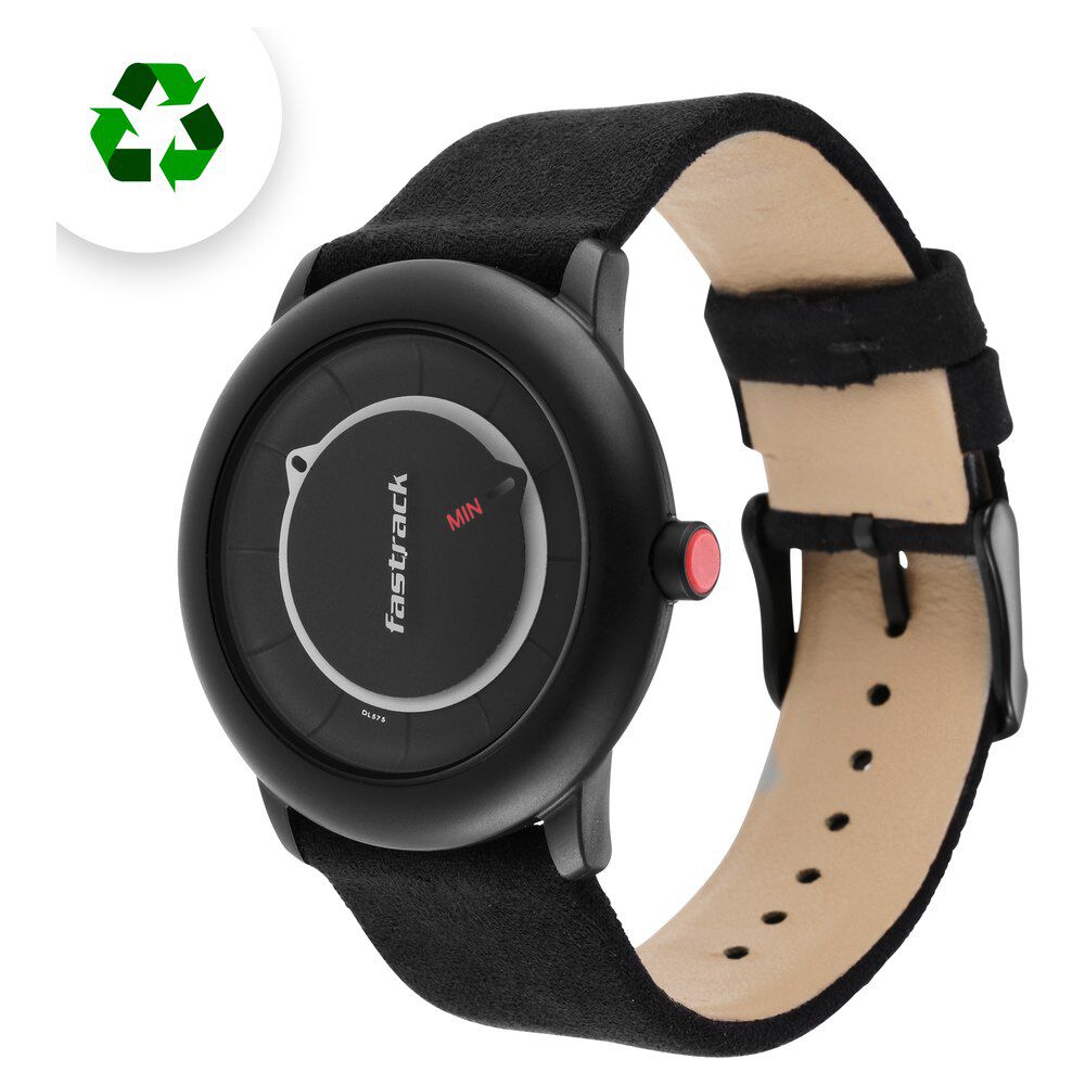 Fastrack Revibe Quartz Analog Black Dial Fabric Strap Watch for Guys
