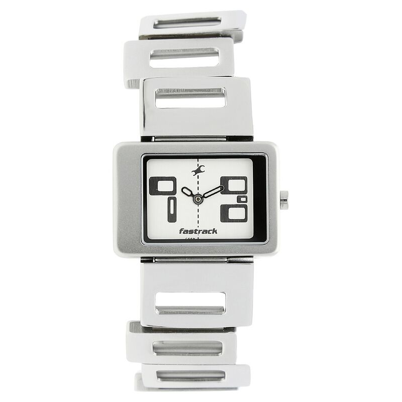 Fastrack Quartz Analog White Dial Metal Strap Watch for Girls - image number 0