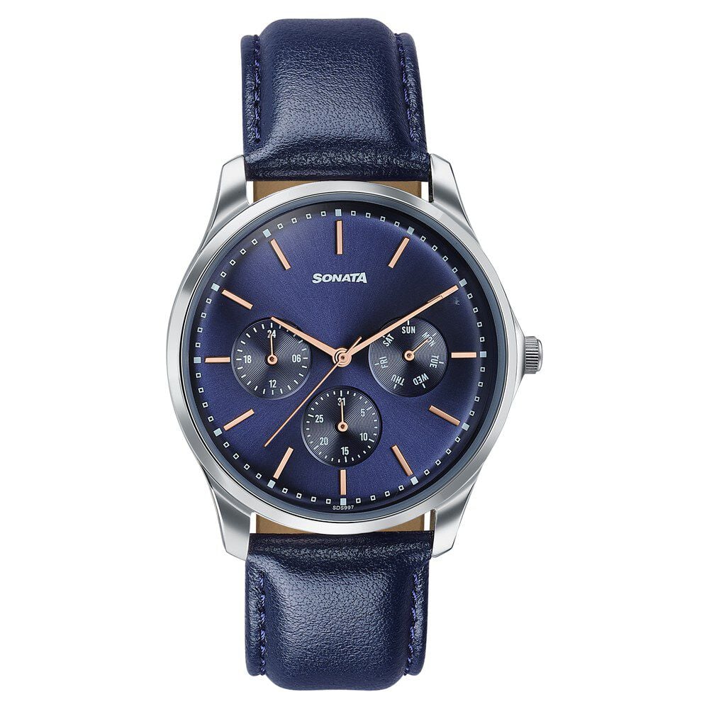 Sonata Men's Work Wear navy dial Watch - Premium Multifunction design for everyday style-image-25