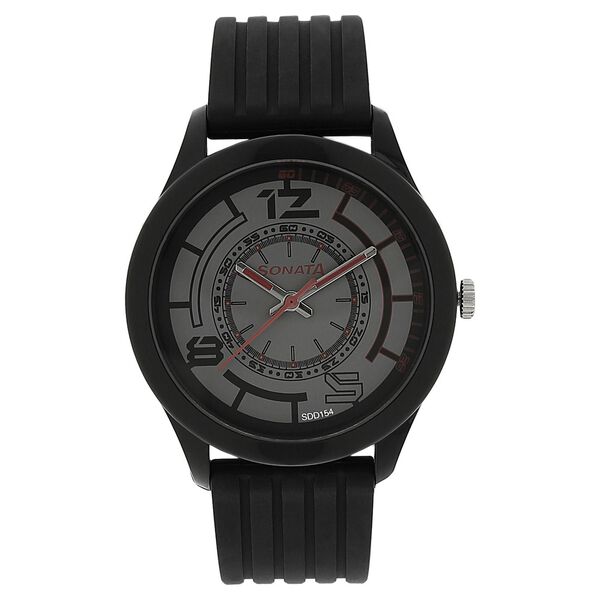 SF Quartz Analog Grey Dial Plastic Strap Watch for Men - image number 0