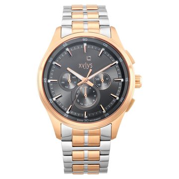 Xylys Multifunction Grey Dial Two Toned Stainless Steel Strap Watch For Men