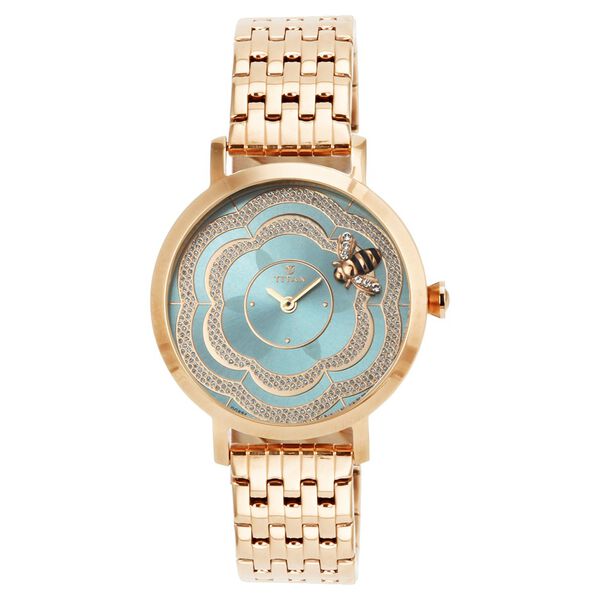 Titan Quartz Analog Green Dial Stainless Steel Strap Watch for Women - image number 0