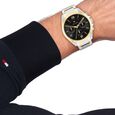 Tommy Hilfiger Quartz Multifunction Black Dial Two Toned Stainless Steel Strap Watch For Men - image number 4