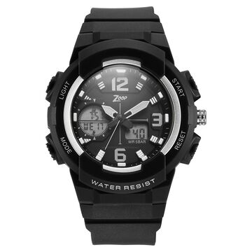 Zoop Analog Digital Watch with Black Dial & Black Strap for Boys Kids, from House of Titan