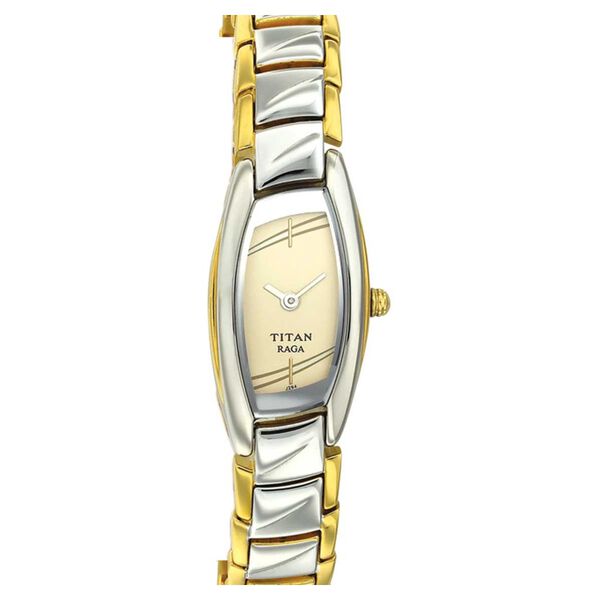 Titan Quartz Analog Champagne Dial Watch for Women - image number 0