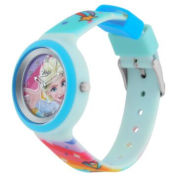 Zoop Zoop Frozen Quartz Analog Multicoloured Dial Multicoloured PU Strap Watch For Kids