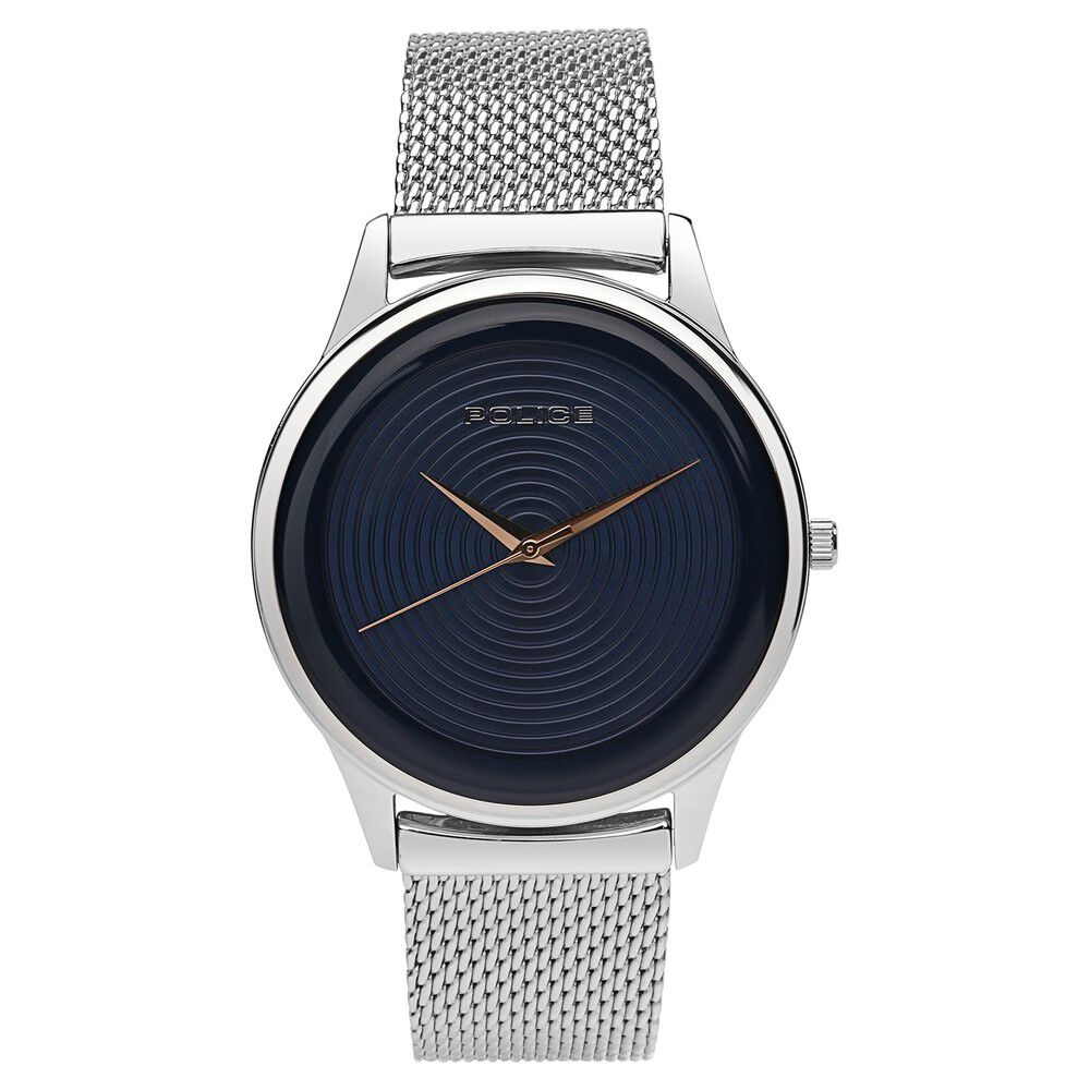 Buy Online Police Quartz Analog Blue Dial Stainless Steel Strap Watch for Men ncpl15524js03mm Titan