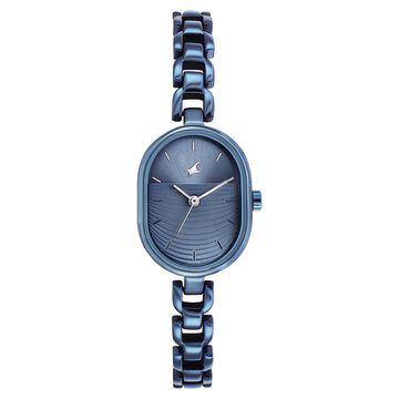 Fastrack Style Up Blue Dial Metal Strap Watch for Girls