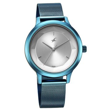 Fastrack Fleek Quartz Analog Silver Dial Stainless Steel Strap Watch For Girls