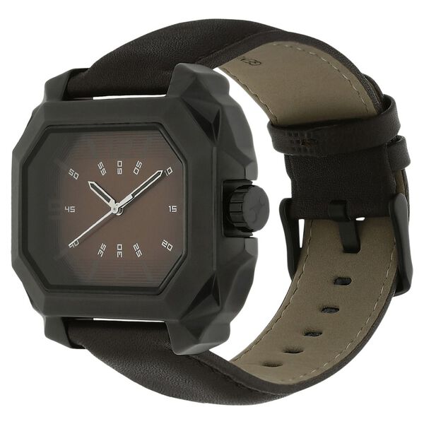 Fastrack Quartz Analog Bicolour Dial Leather Strap Watch for Guys - image number 1