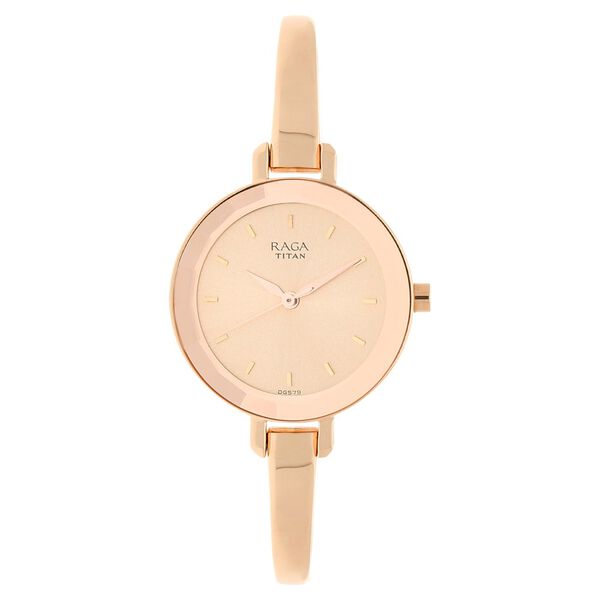 Titan Raga Viva Quartz Analog Rose Gold Round Dial Rose Gold Metal Strap Watch For Women - image number 0