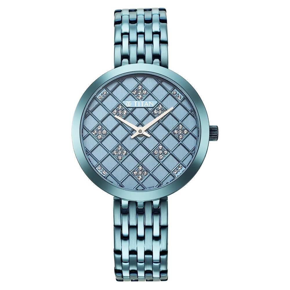 Titan watch top blue colour