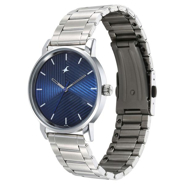 Fastrack Stunners Blue Dial Metal Strap Watch for Guys - image number 2