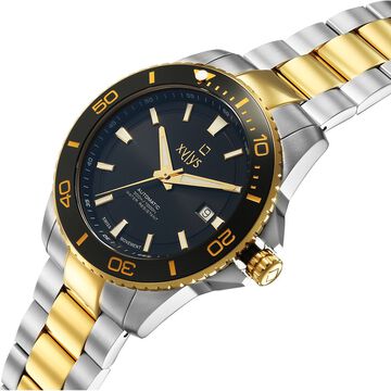 Xylys Automatic Analog with Date Black Dial Two Toned Stainless Steel Strap Watch For Men