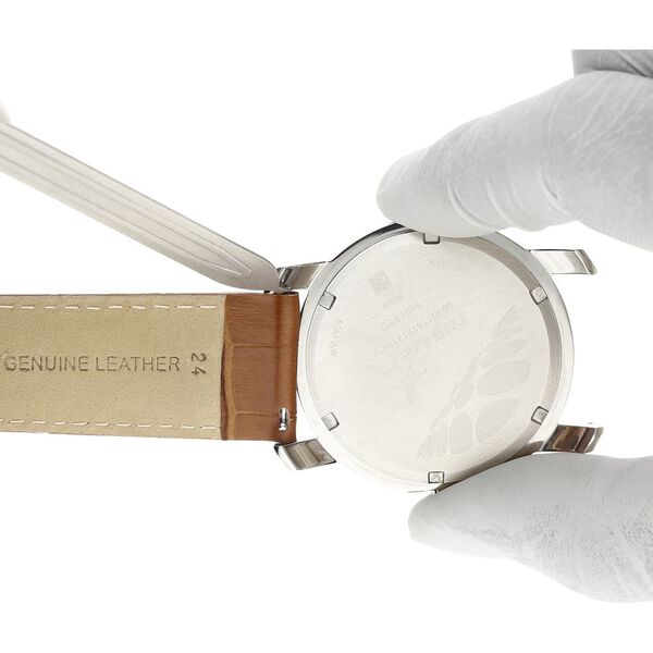 24 mm Tan Genuine Leather Strap for Men - image number 5