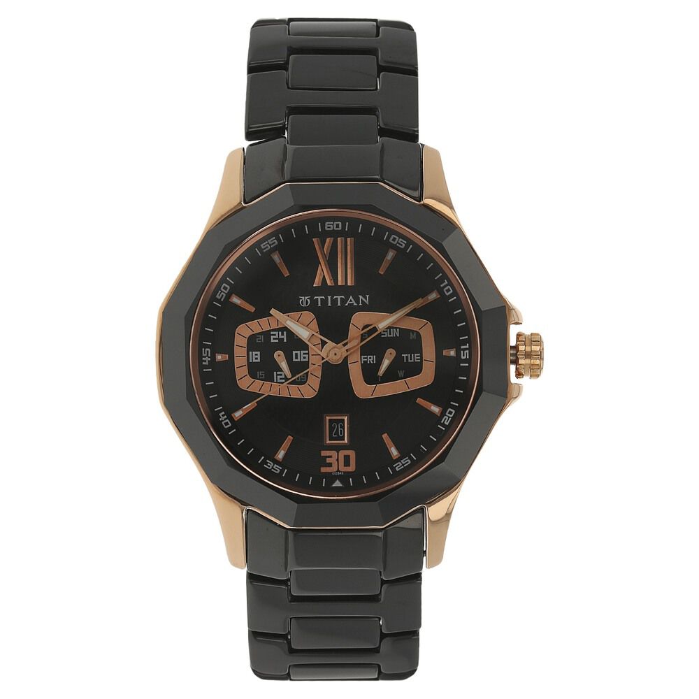 Titan black ceramic watches for ladies best sale