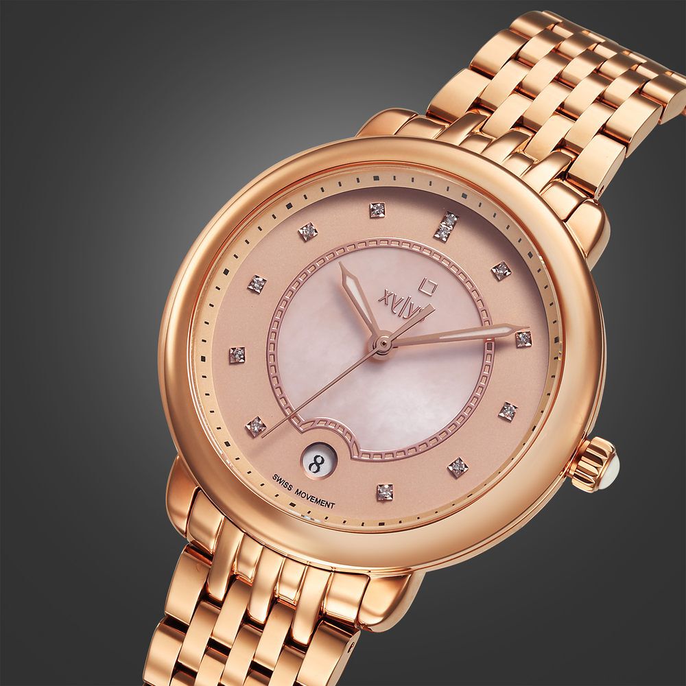 Buy Online Xylys Quartz Analog Pink Dial Rose Gold Stainless Steel