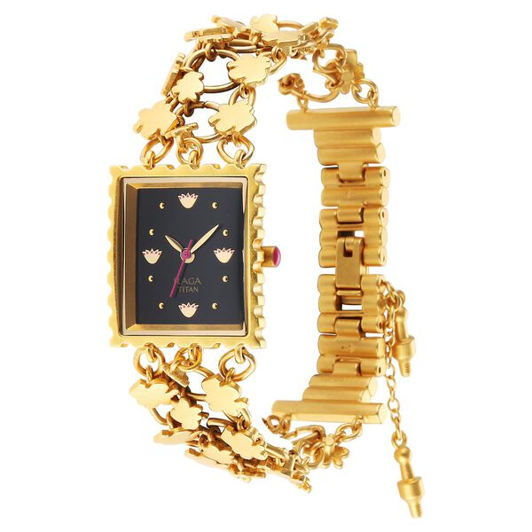 Titan Raga X Masaba Black Dial Analog Steel and Metal Strap watch for Women - image number 2