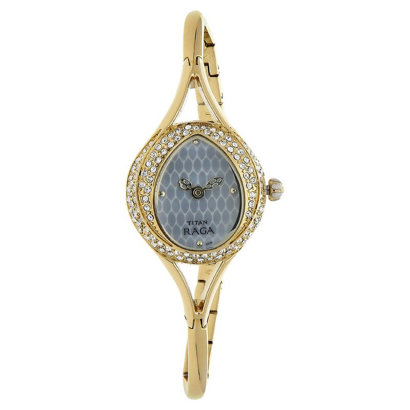 Titan Quartz Analog Mother of Pearl Dial Metal Strap Watch for Women - image number 0