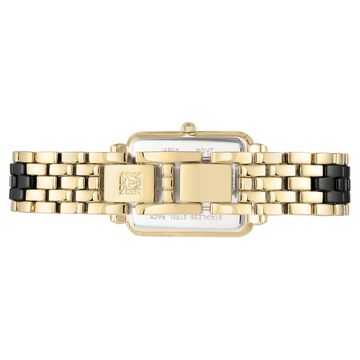 Anne Klein Quartz Analog Black Dial Ceramic Strap Rectangular Shaped Watch For Women