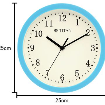 Titan Classic Wall Clock White Wall Clock with Silent Sweep Technology - 25.0 cm x 25.0 cm (Small)