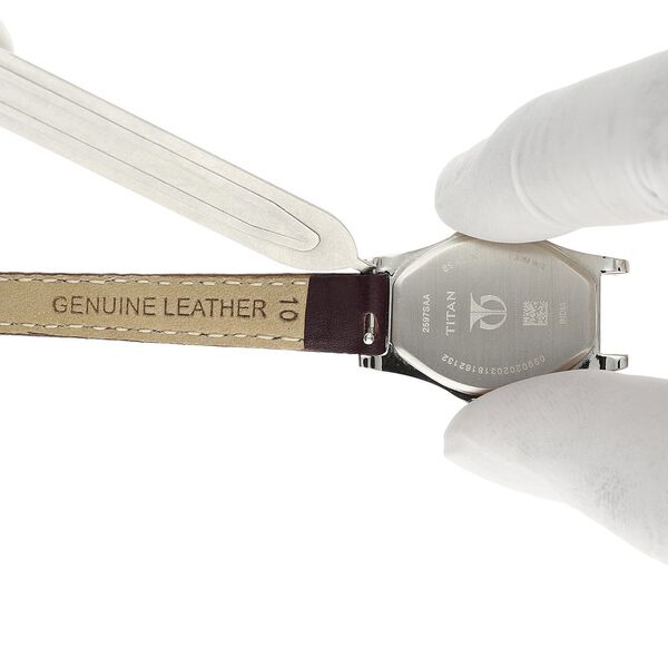 10 mm Brown Genuine Leather Strap for Women - image number 5