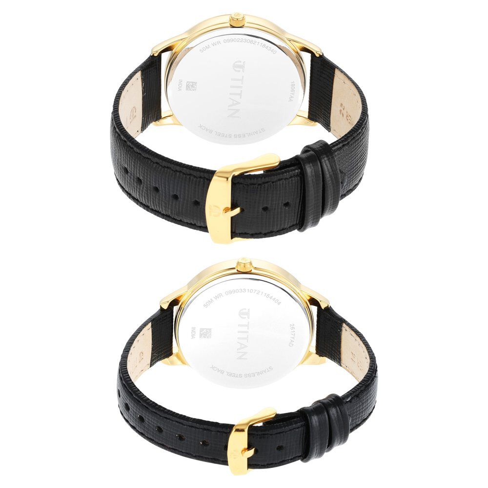 Buy Online Titan Bandhan Anthracite Dial Analog Leather Strap