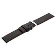 22 mm Black Genuine Leather Straps for Men - image number 3