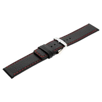 22 mm Black Genuine Leather Straps for Men