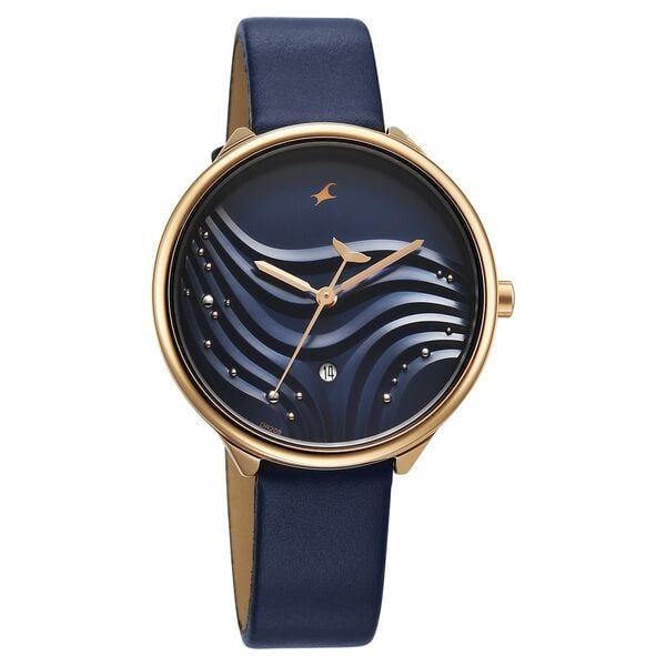Fastrack Oceanyx Quartz Analog with Date Blue Dial Blue Strap Watch For Girls - image number 1