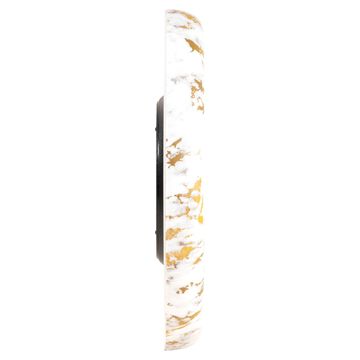 Titan White Marble Dial Wall Clock with 3D Project Numerals & Silent Sweep - 35.5 cm x 35.5 cm x 5 cm (Medium)