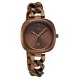 Vyb Spotlight By Fastrack Quartz Analog Brown Dial Brown Metal Strap Watch For Girls - image number 2
